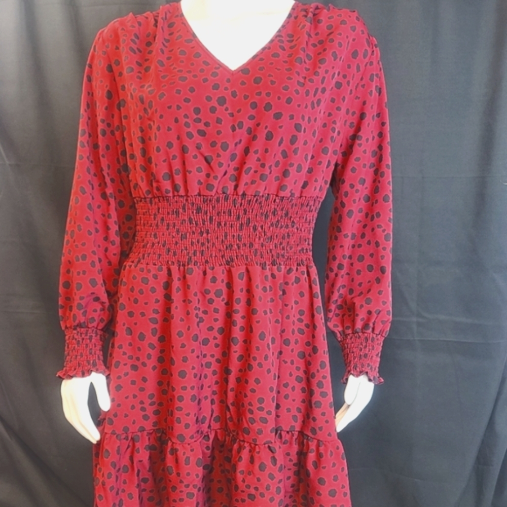 Red and Black Polka Dot Dress